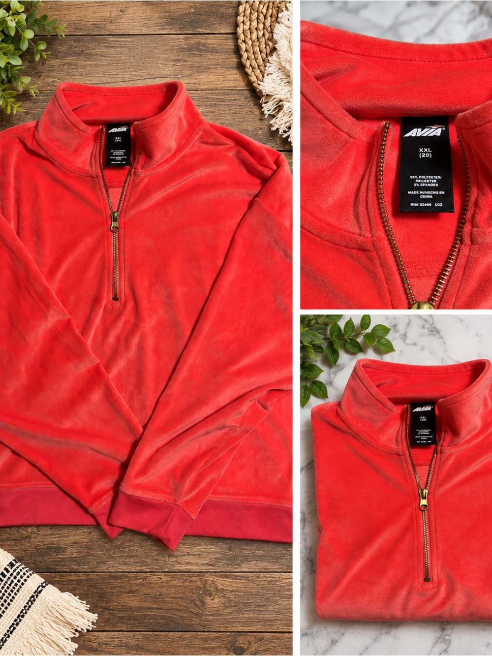 Avia Coral Half-Zip Teddy Fleece